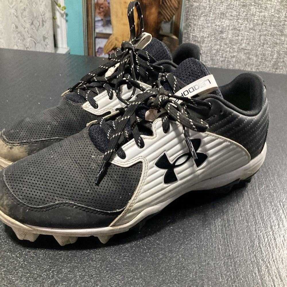 Under Armour Leadoff Baseball Softball Cleats Men 9.5 Black White Uk 8.5 Eur 43